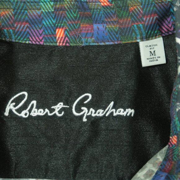 Robert Graham Barona Classic Fit Shirt Mens M Black Multicolor Printed - Picture 4 of 5